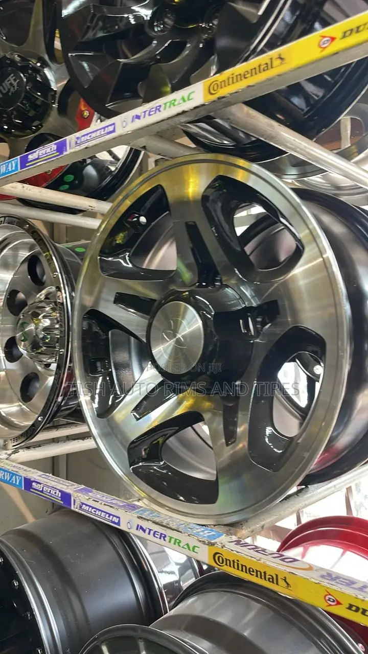 Landcruser 16 Inch Black Silver Rims Set