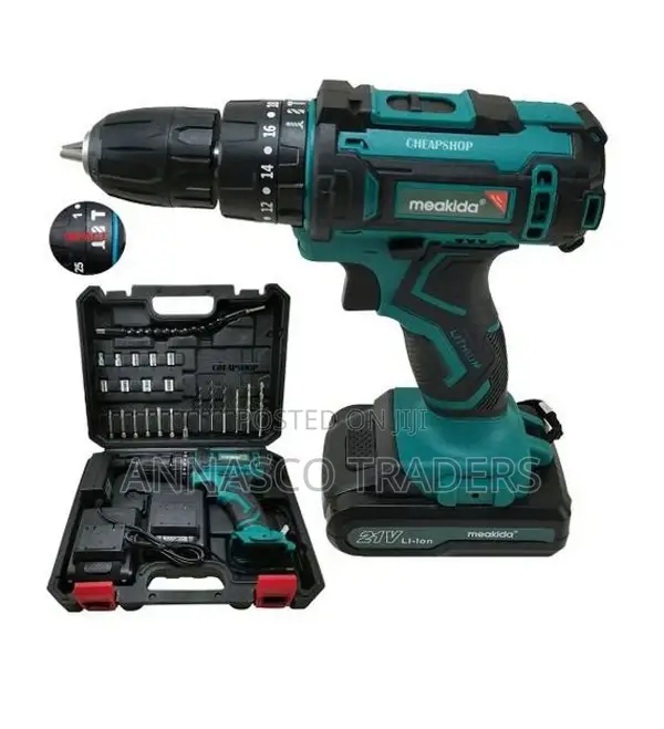 Meakida 21V Cordless COMPLETE Drill WITH 2 RECHARGABLE Batte