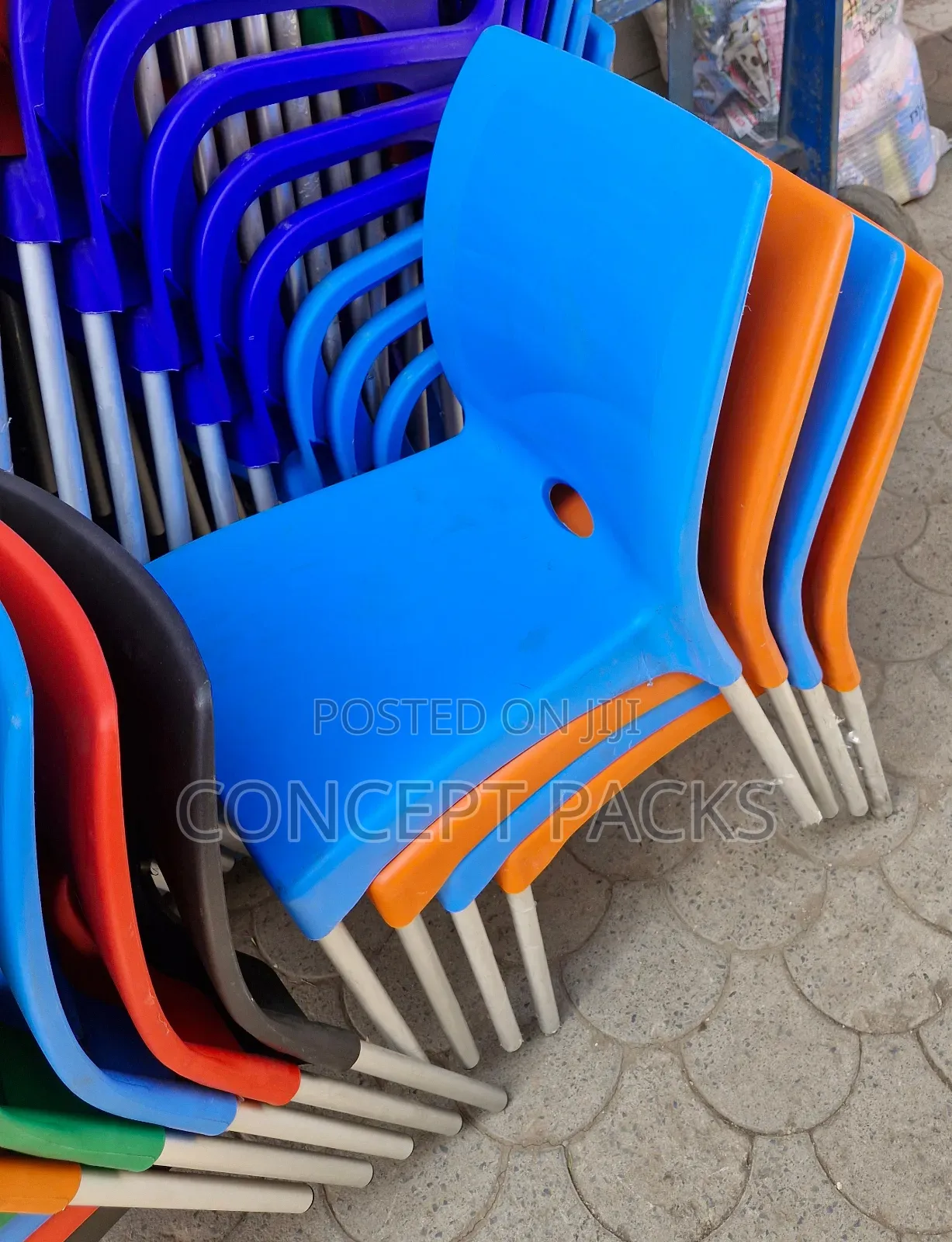 Complast Strong Armless Plastic Chairs