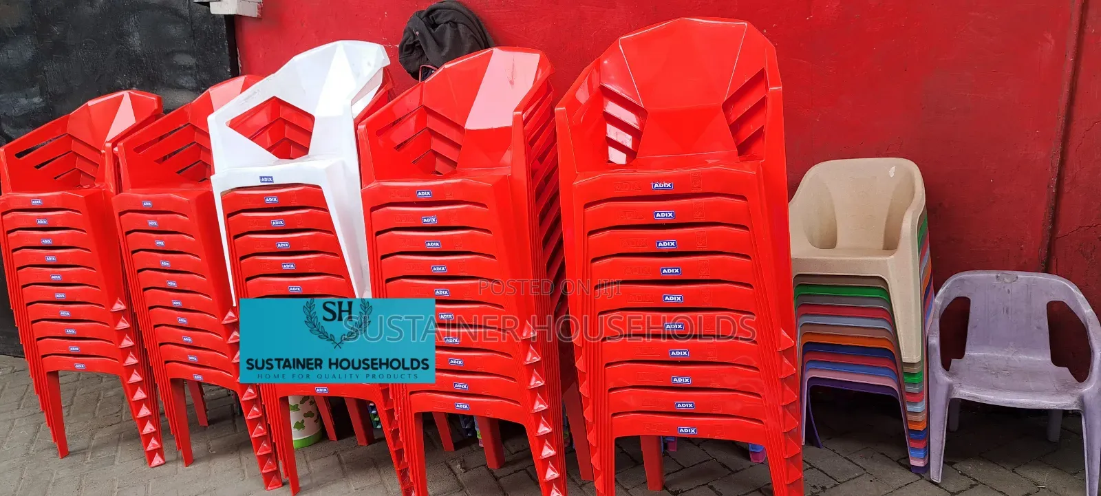 Chillie Red Diamond Plastic Chairs