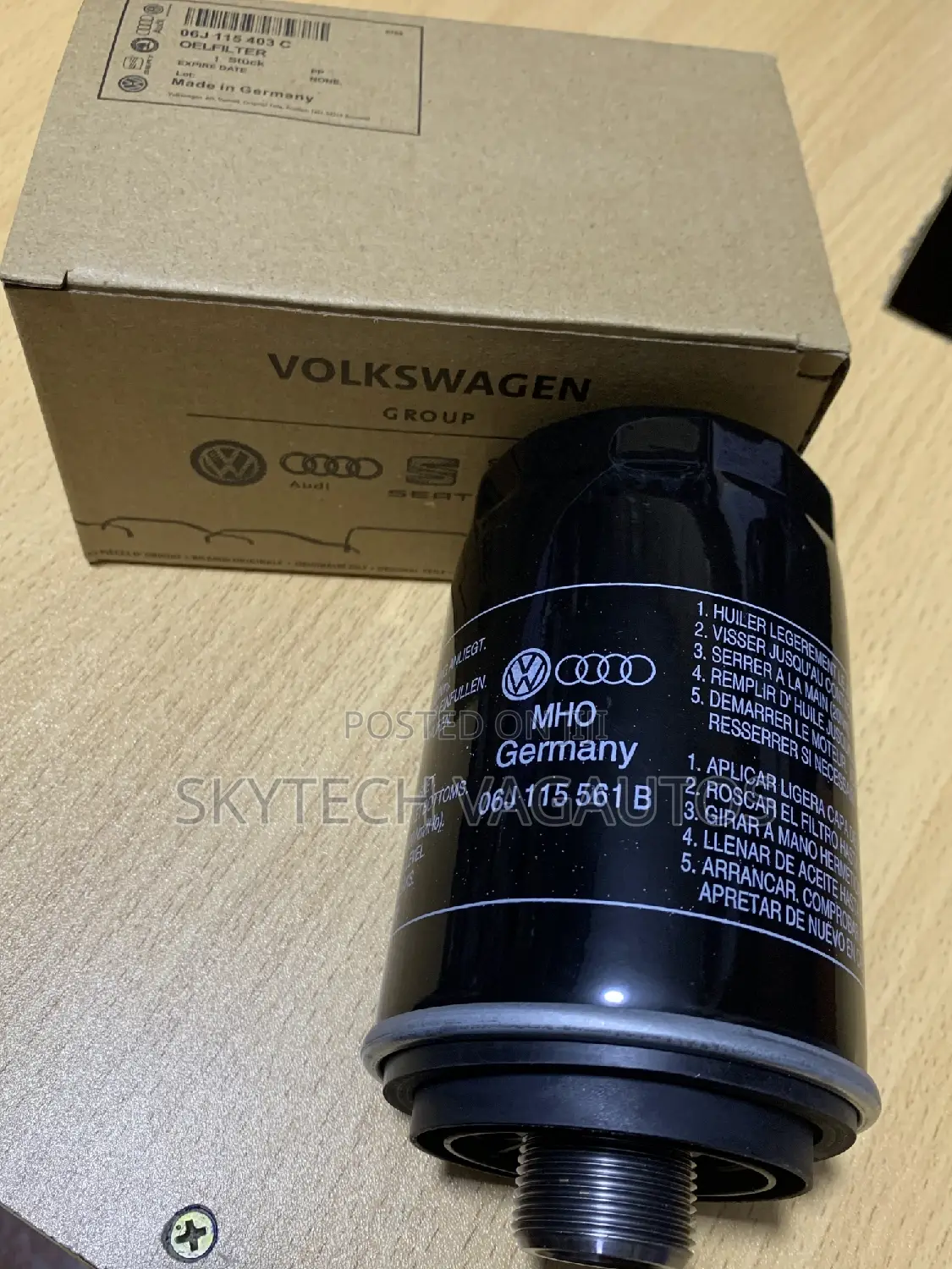Volkswagen Oil Filter for 2.0cc