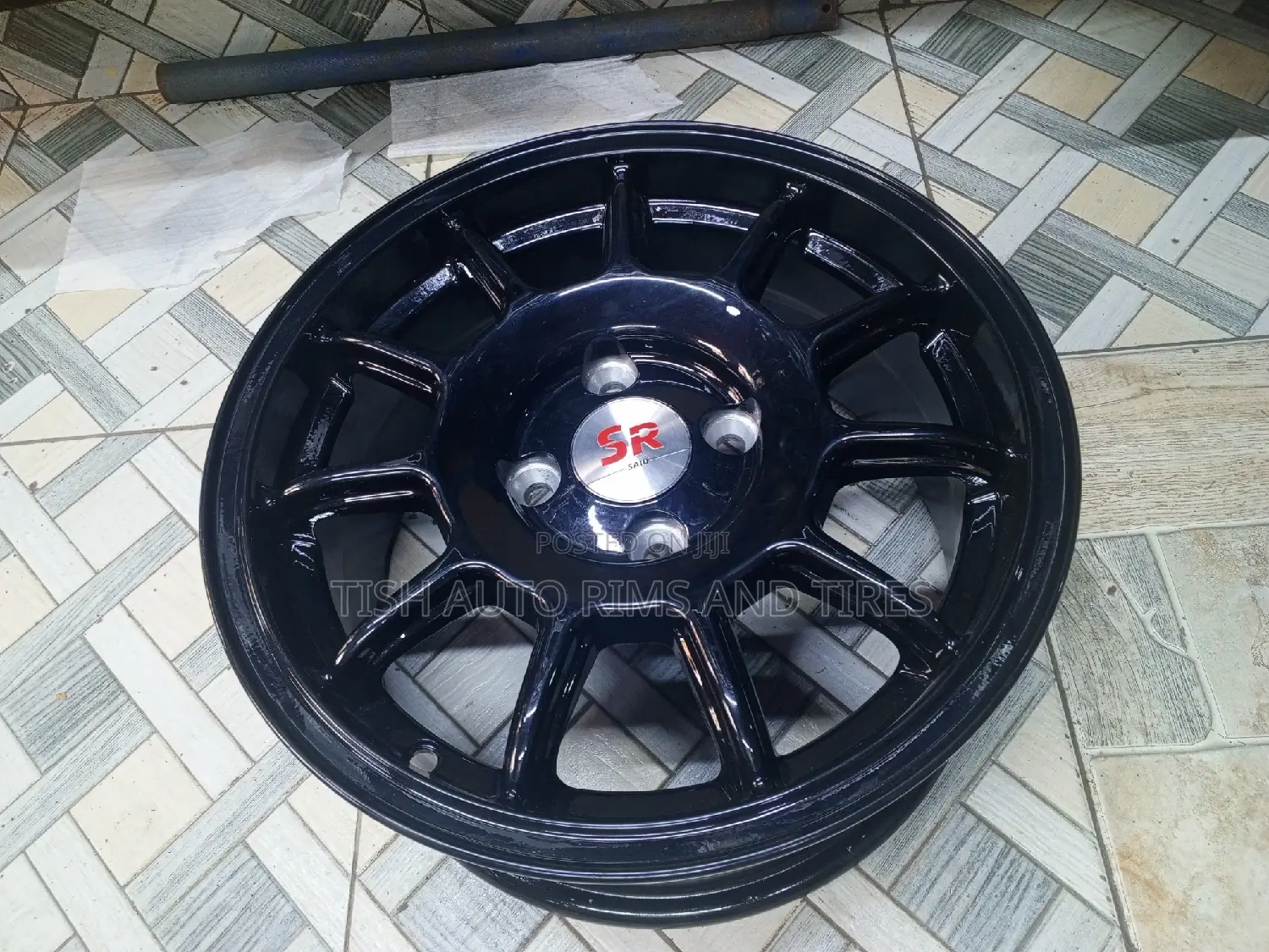 Black SR 14 Inch Rims Fitting Vitz,Demio, Nissan Note, Passo