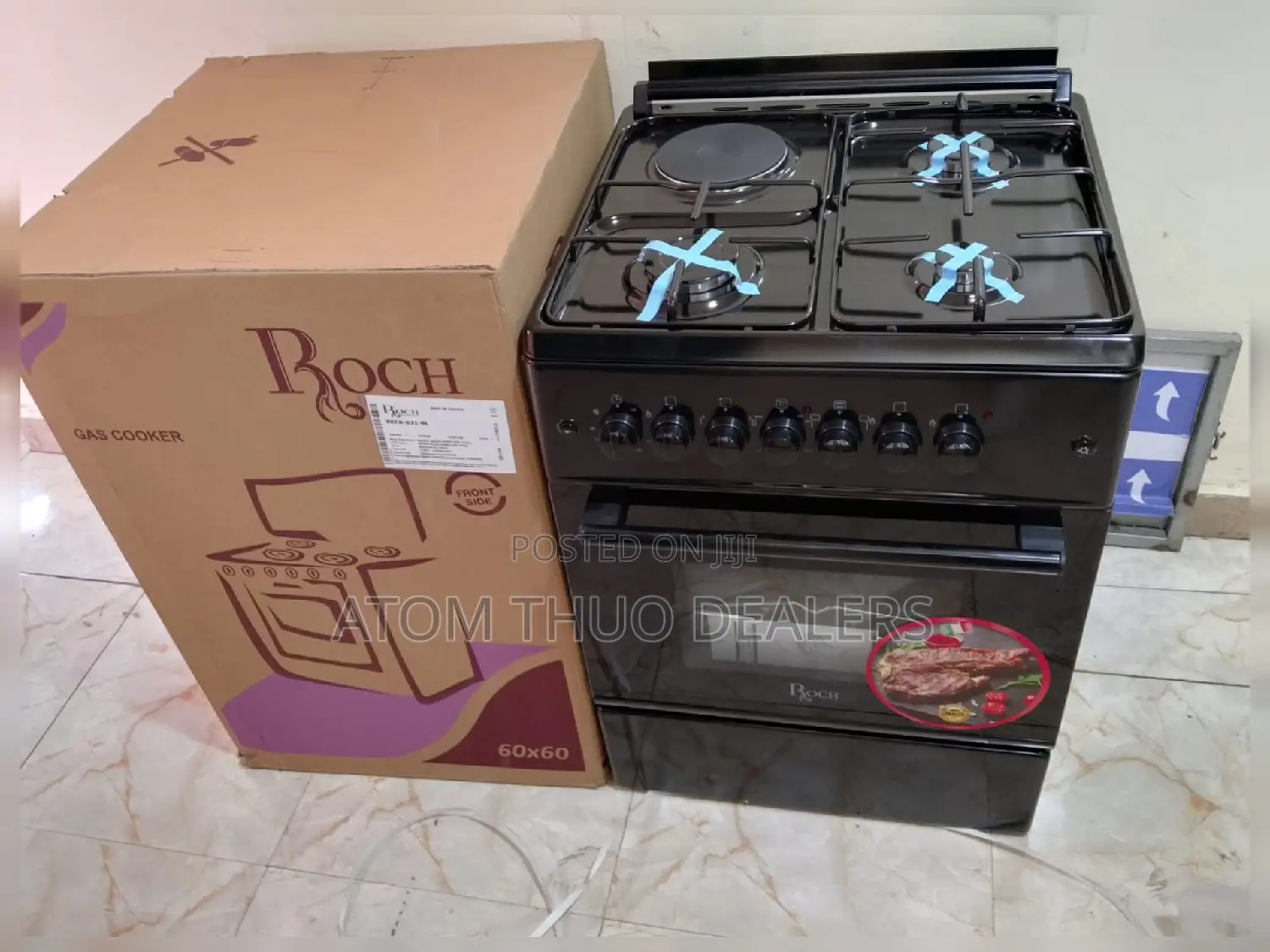 New Roch Black 60×60 Standing 3+1 Cooker