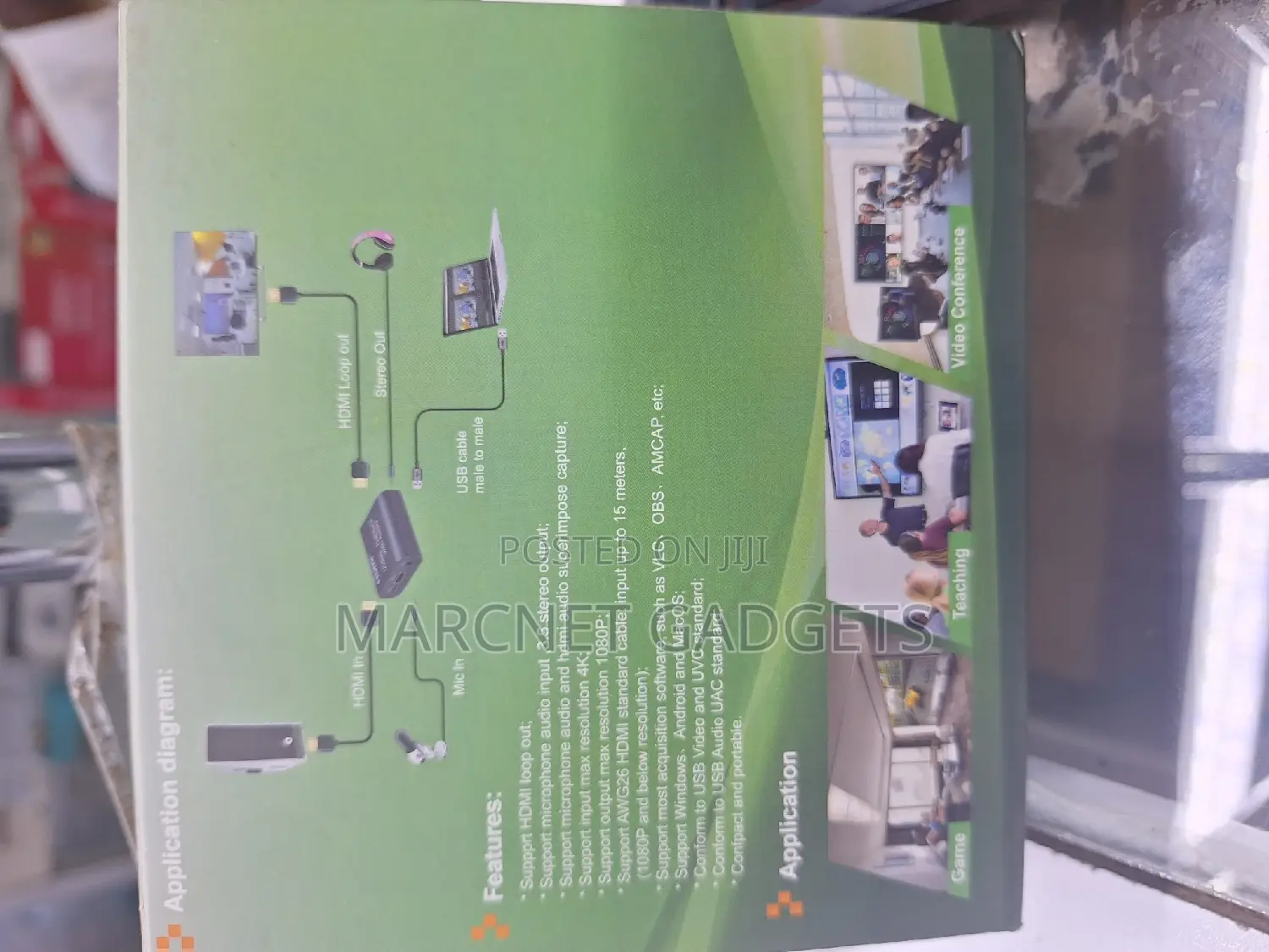 Video Capture With Audio and Loop 1 Usb Port 2 Hdmi Port