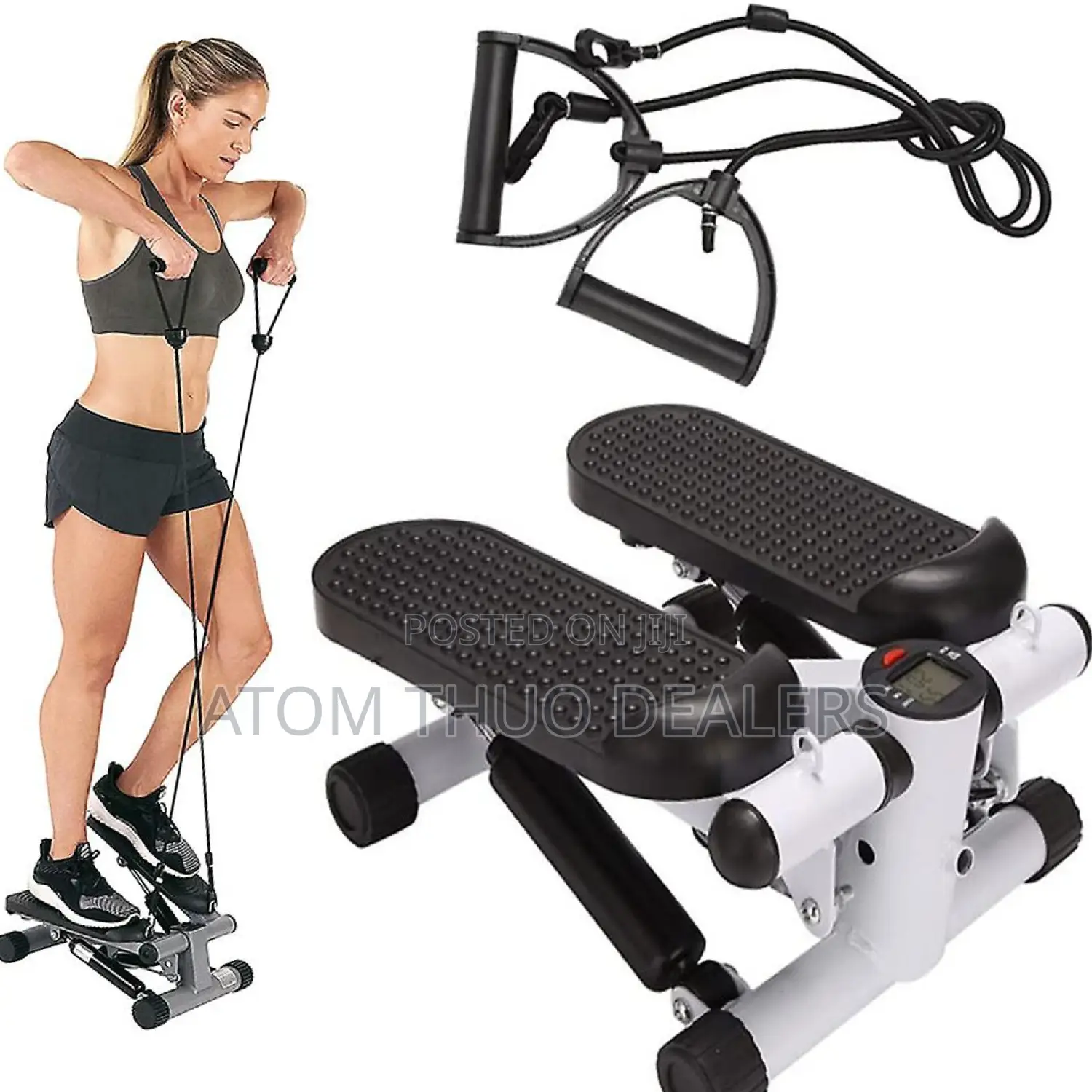 Mini Stepper With Resistance Bands