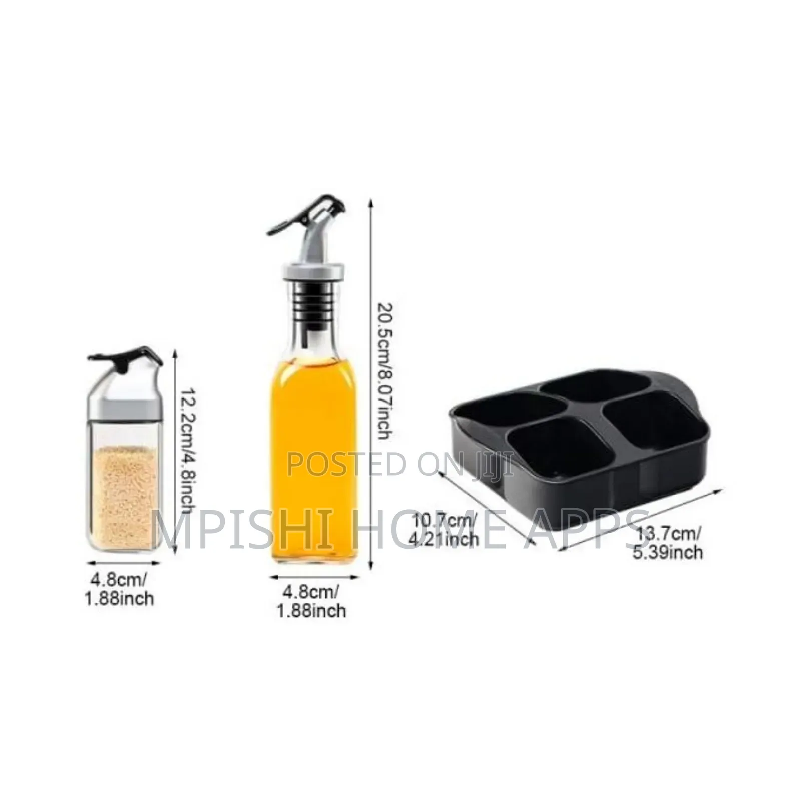 5 PCS Oil Vinegar Dispenser Salt Pepper Shaker