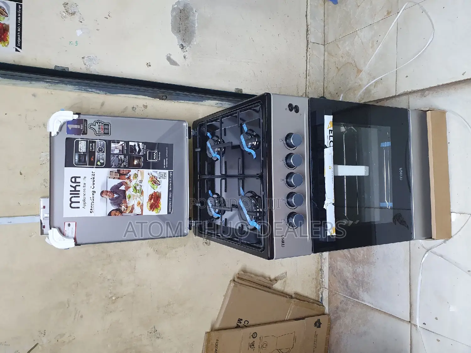 Mika Cooker Electric Oven With Four Burner Standing Cooker.