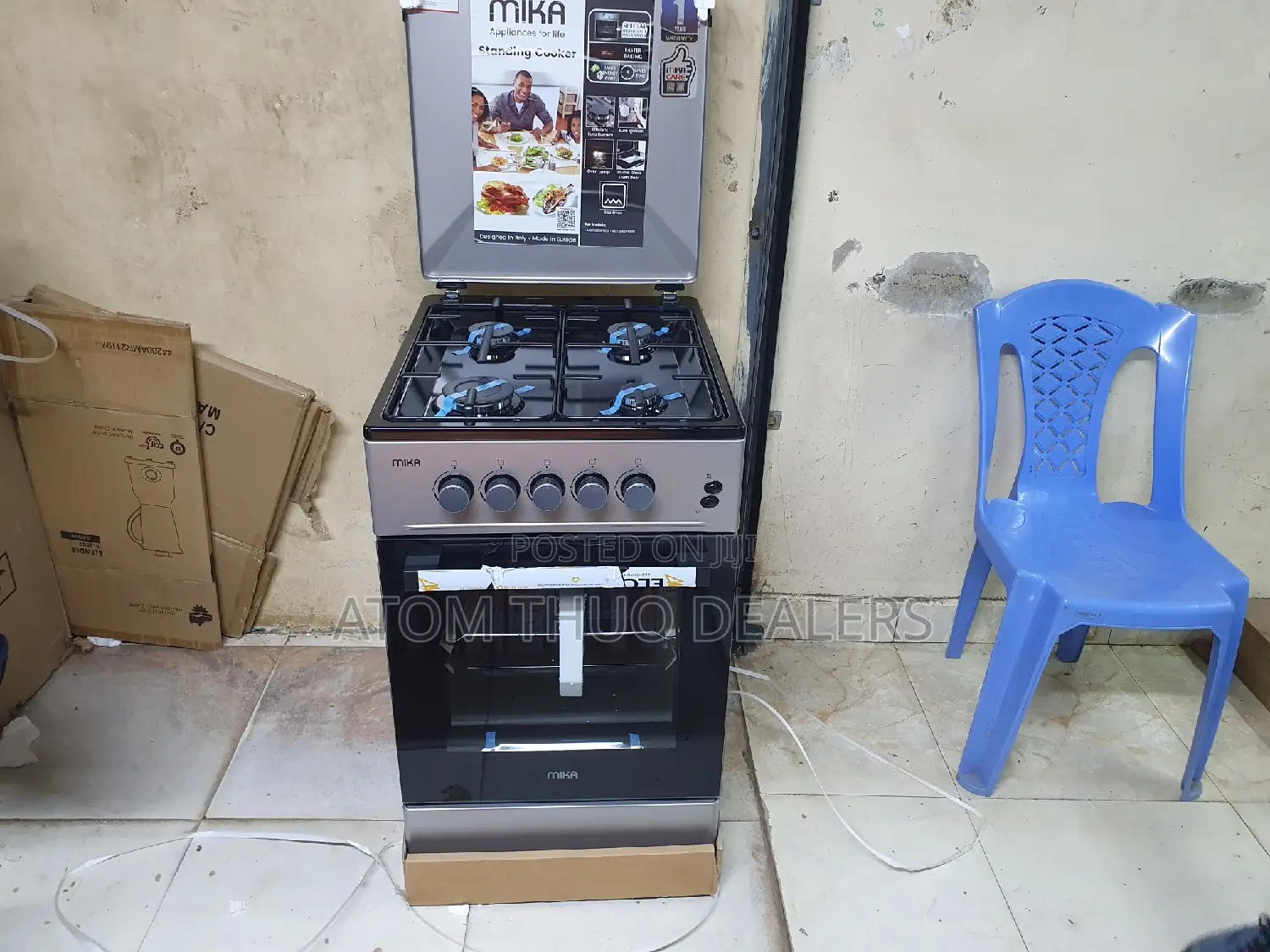 Mika Cooker Electric Oven With Four Burner Standing Cooker.