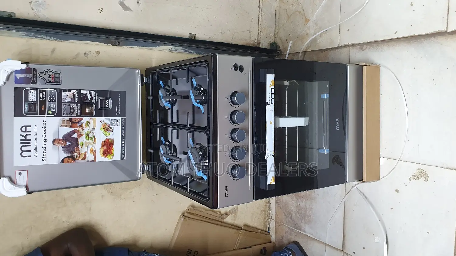 Mika Cooker Electric Oven With Four Burner Standing Cooker.