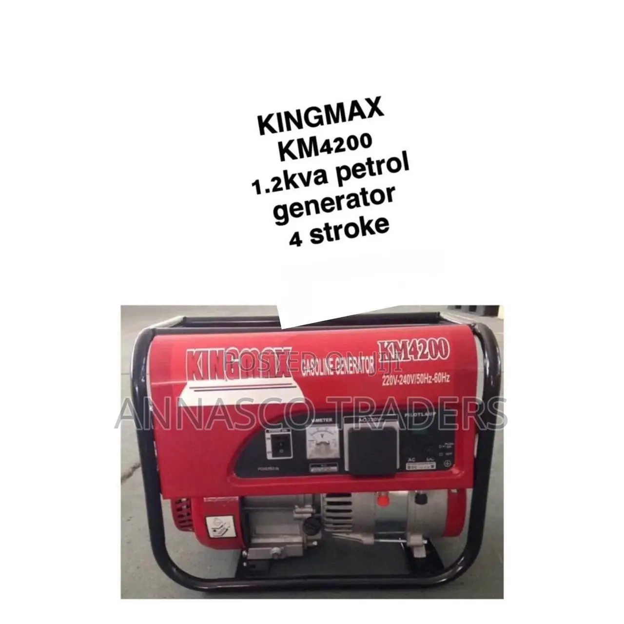 Kingmax Km4200 1.2kv Petrol Generator 4 Stroke