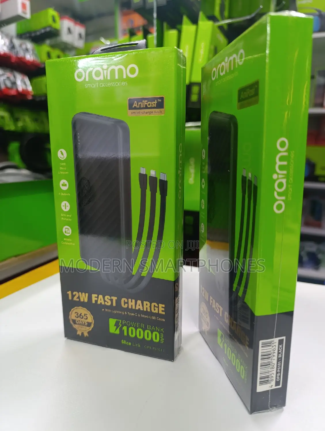 ORAIMO 12W Fast Charge 10000mah With 4 Output
