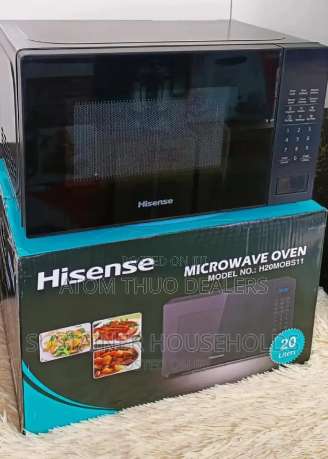 Black Hisense Digital Microwave 20l