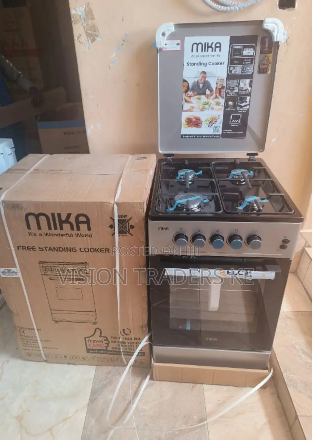 Mika 4gases Burner Free Standing Gas Cooker- 50*60 Gas Oven