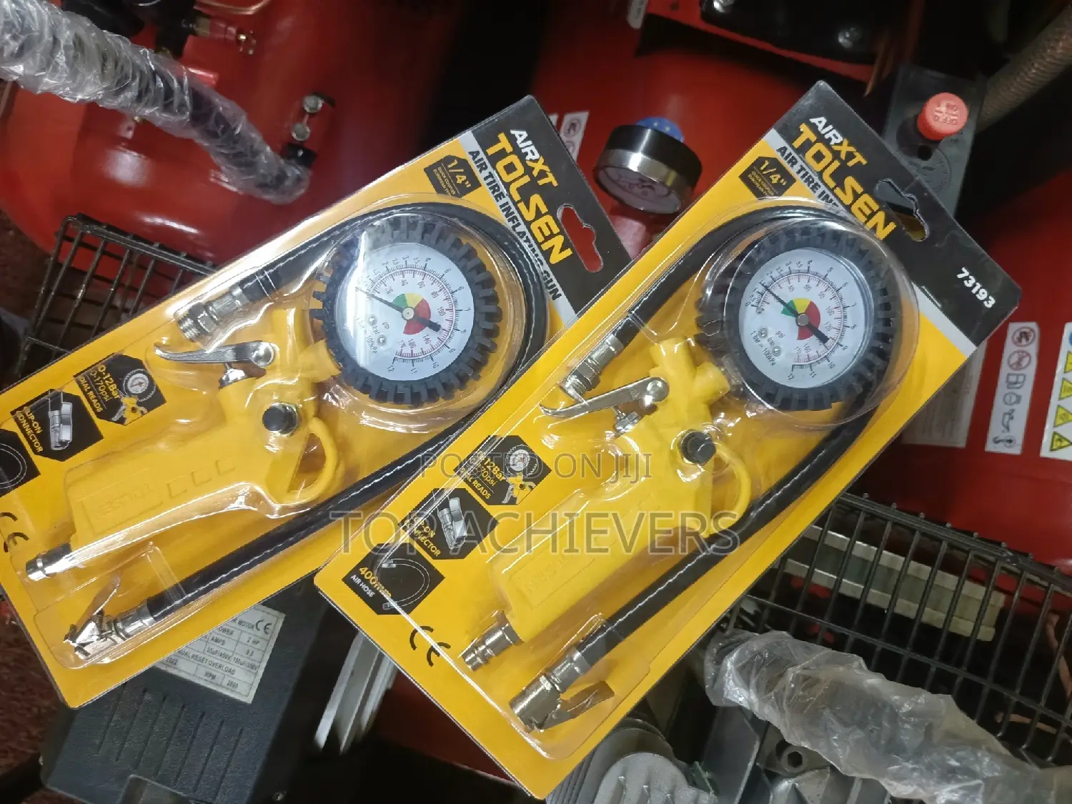 Tire Inflator With a Guage,