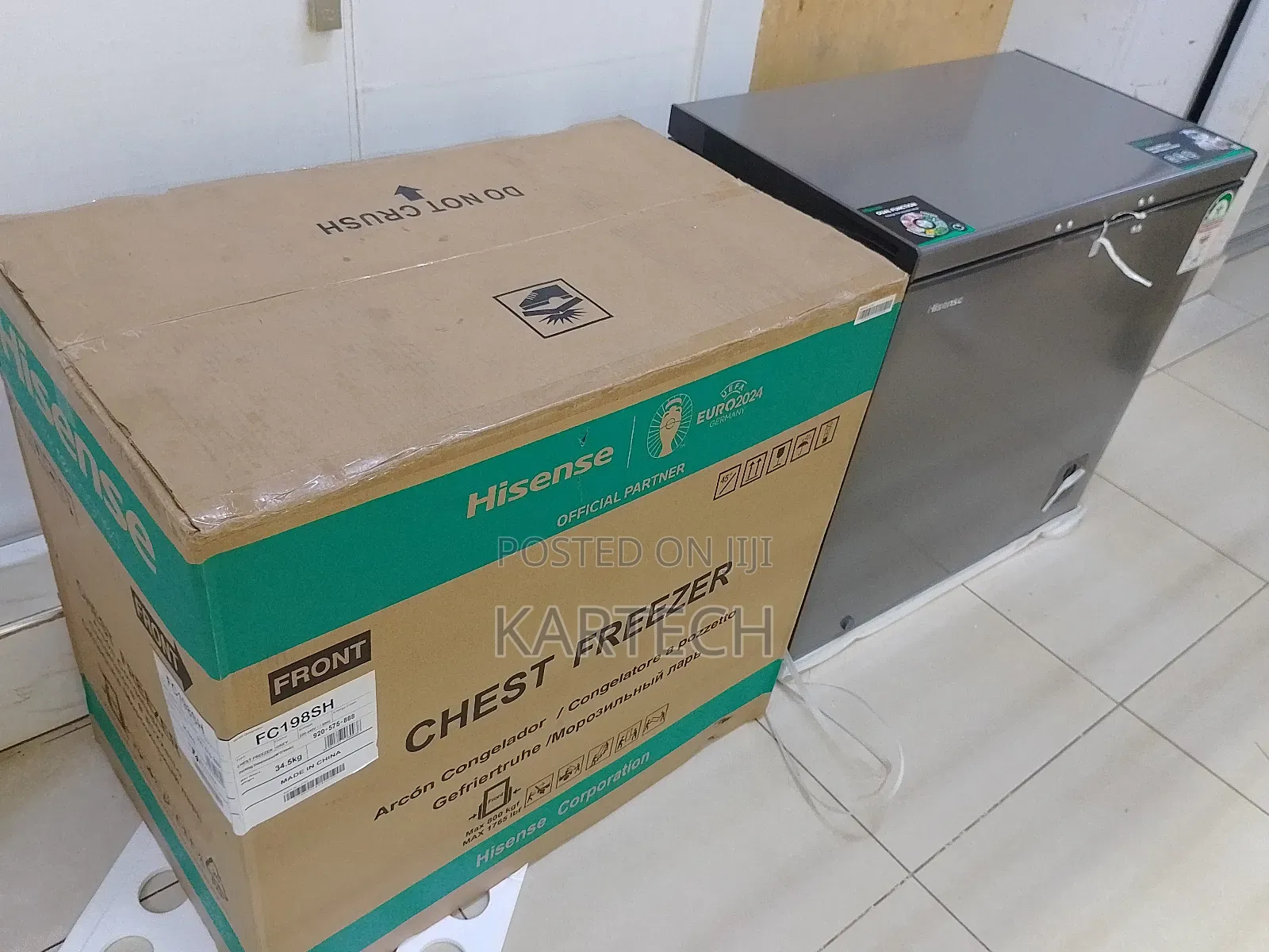Hisense Chest Freezer 189ltrs White/ Grey FC198SH