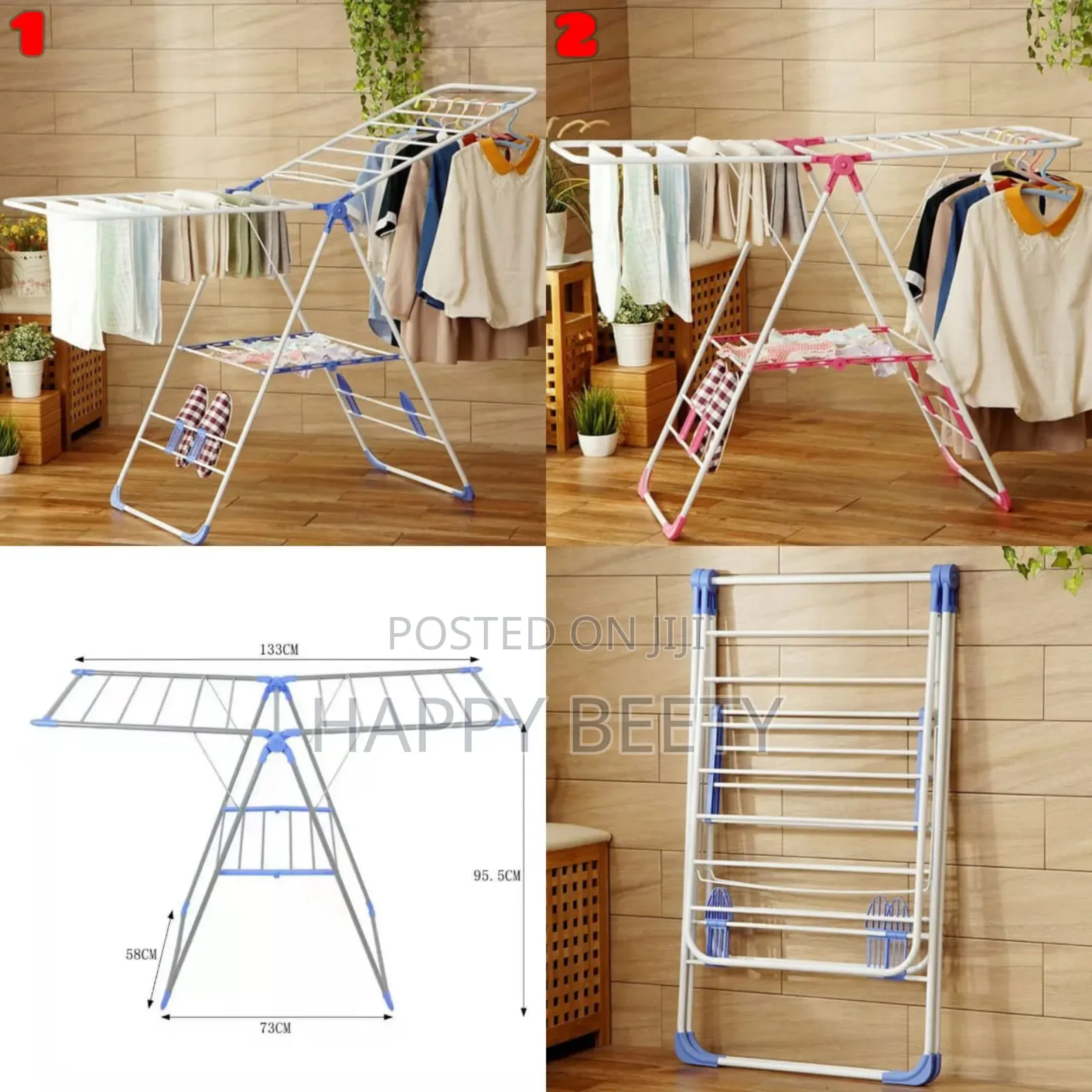 Foldable Indoor/Outdoor Clothes Drying Rack