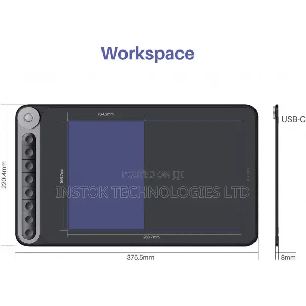 HUION Inspiroy Dial 2 Q630M Wireless Graphics Drawing Tablet