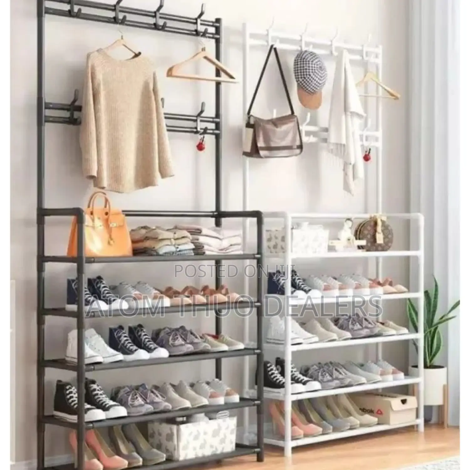 All-in-1 Shoe Rack/Coat Rack/Cap Scarf Bag Cloths Hanger