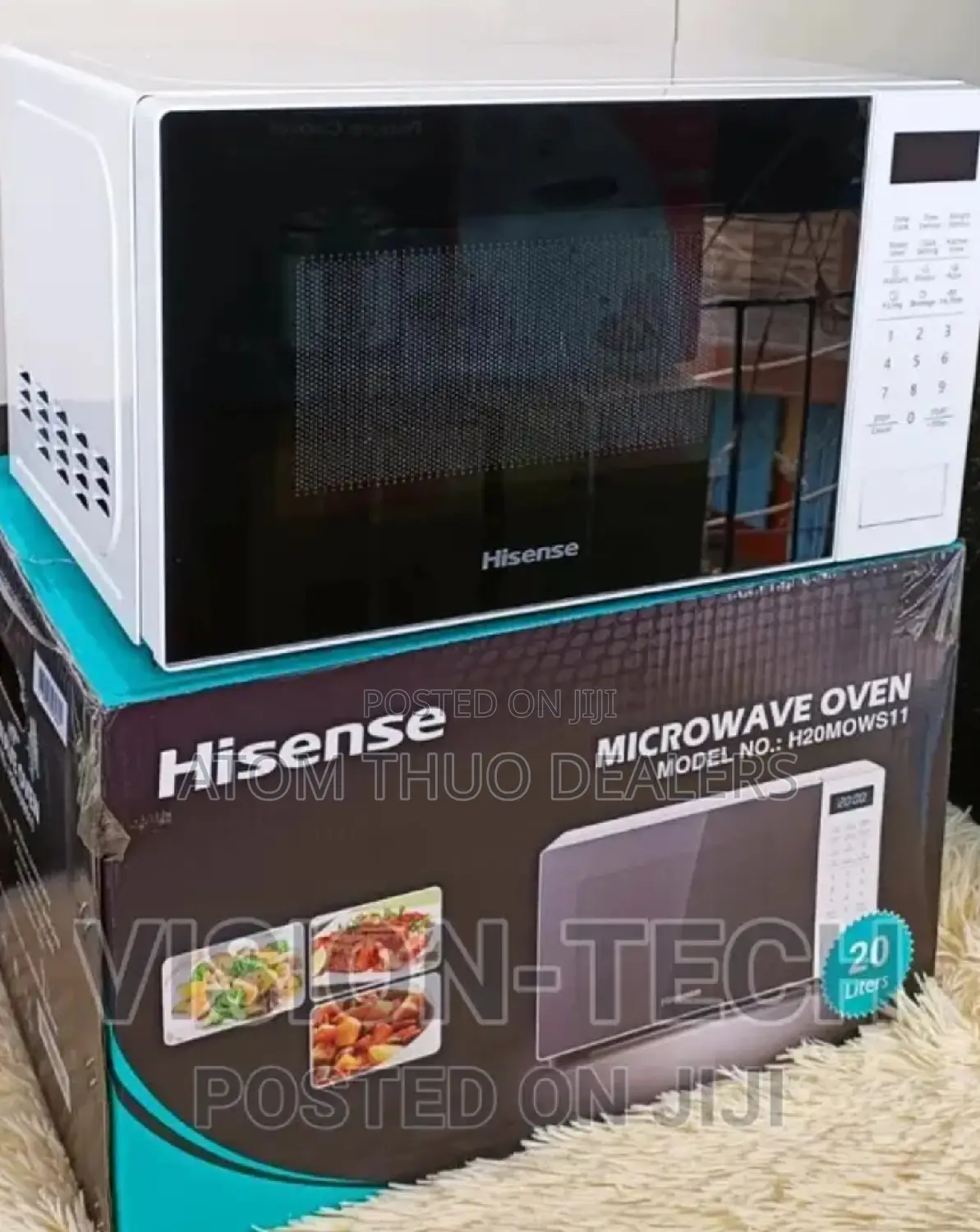 Hisense White Digital Microwave.