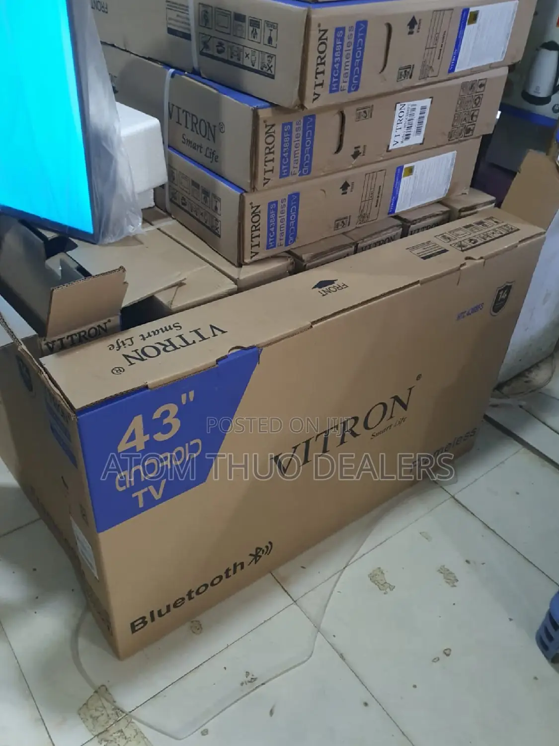 Vitron 43" FRAMELESS DESIGN,BLUETOOTH,SMART ANDROID