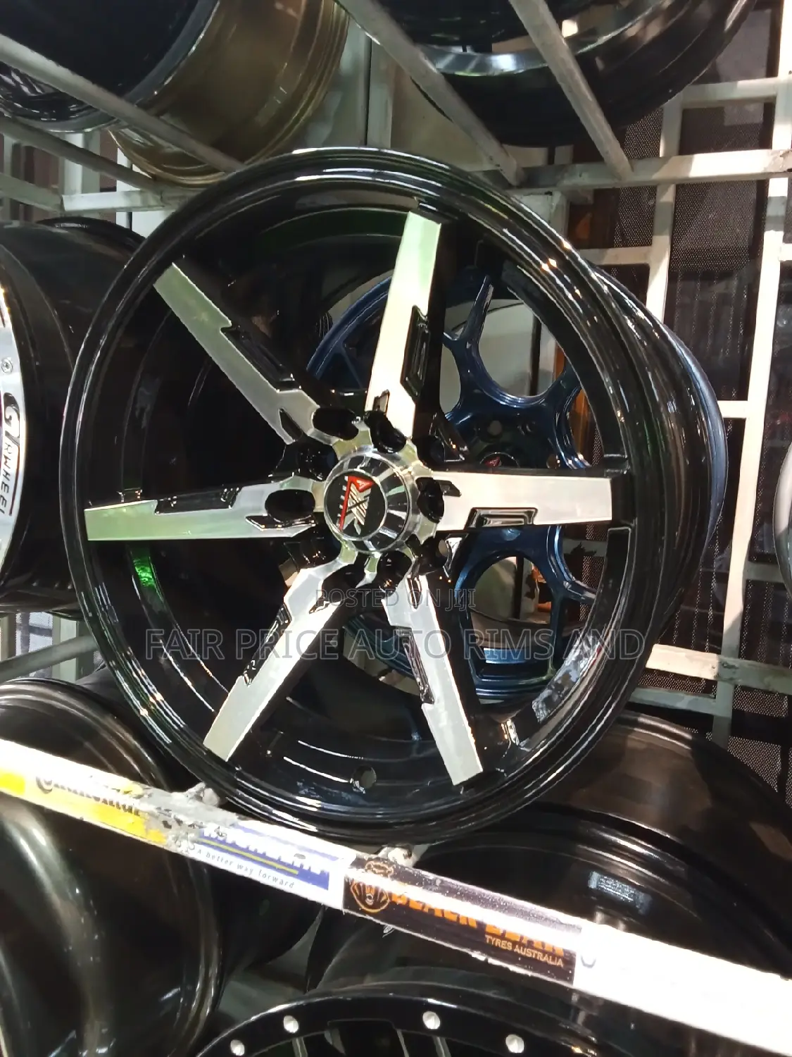 Rims 15/5/100 Silver and Black 6sporkes