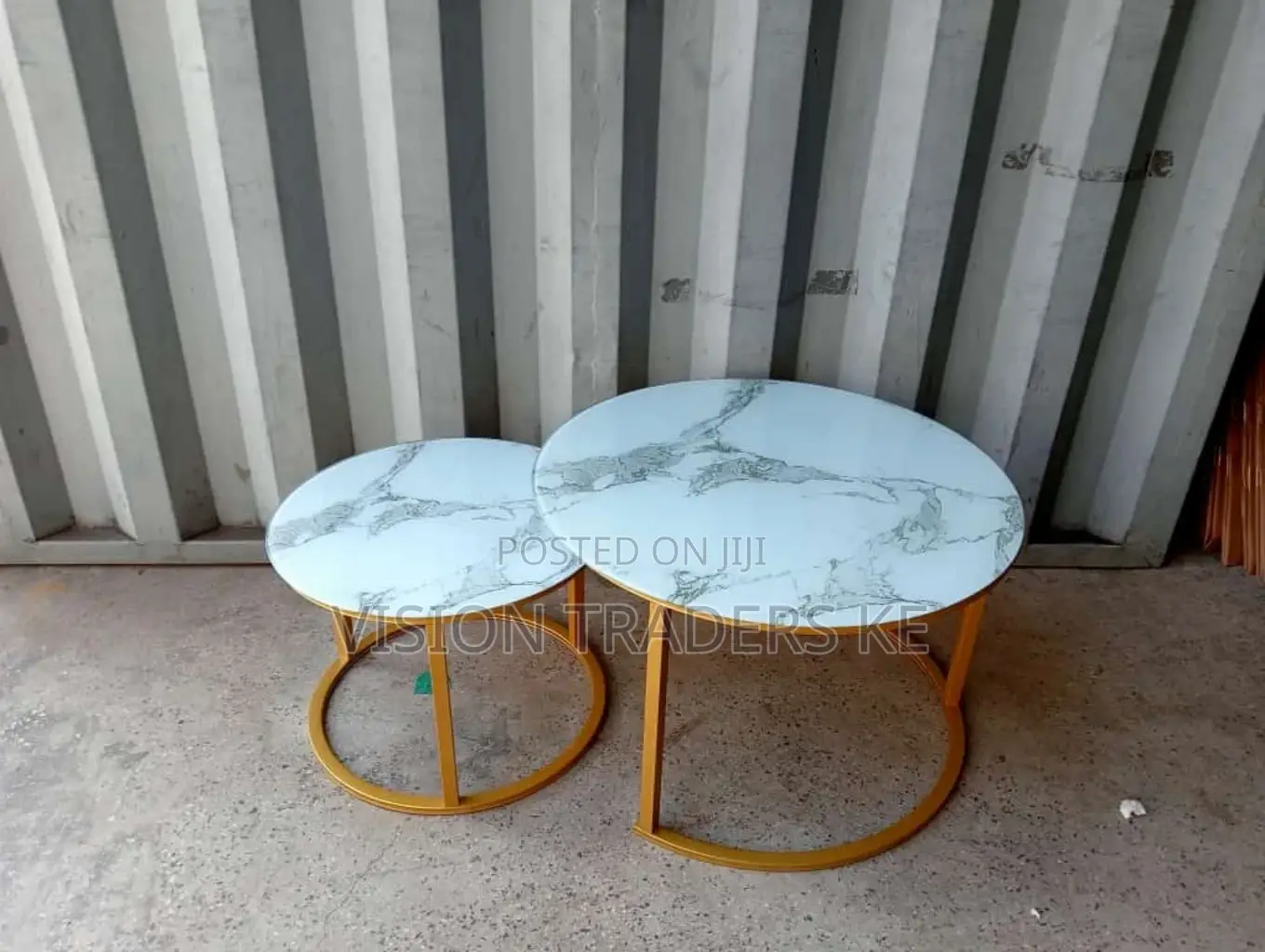 Marble Nesting Coffee Table(Glass Effect)White Coffee Table