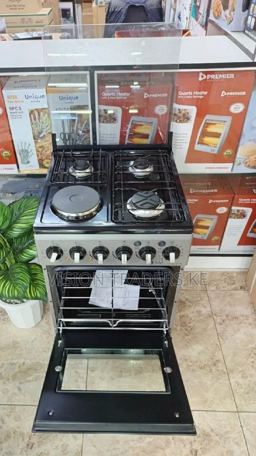 Nunix 50*55 3G+1HP Auto Ignation Standing Cooker With Oven.
