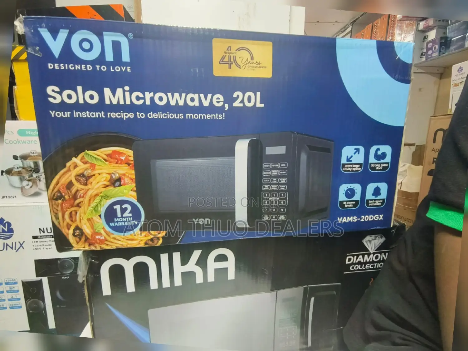 VON Digital Microwave Oven, VAMS-20DGX 20LTR,