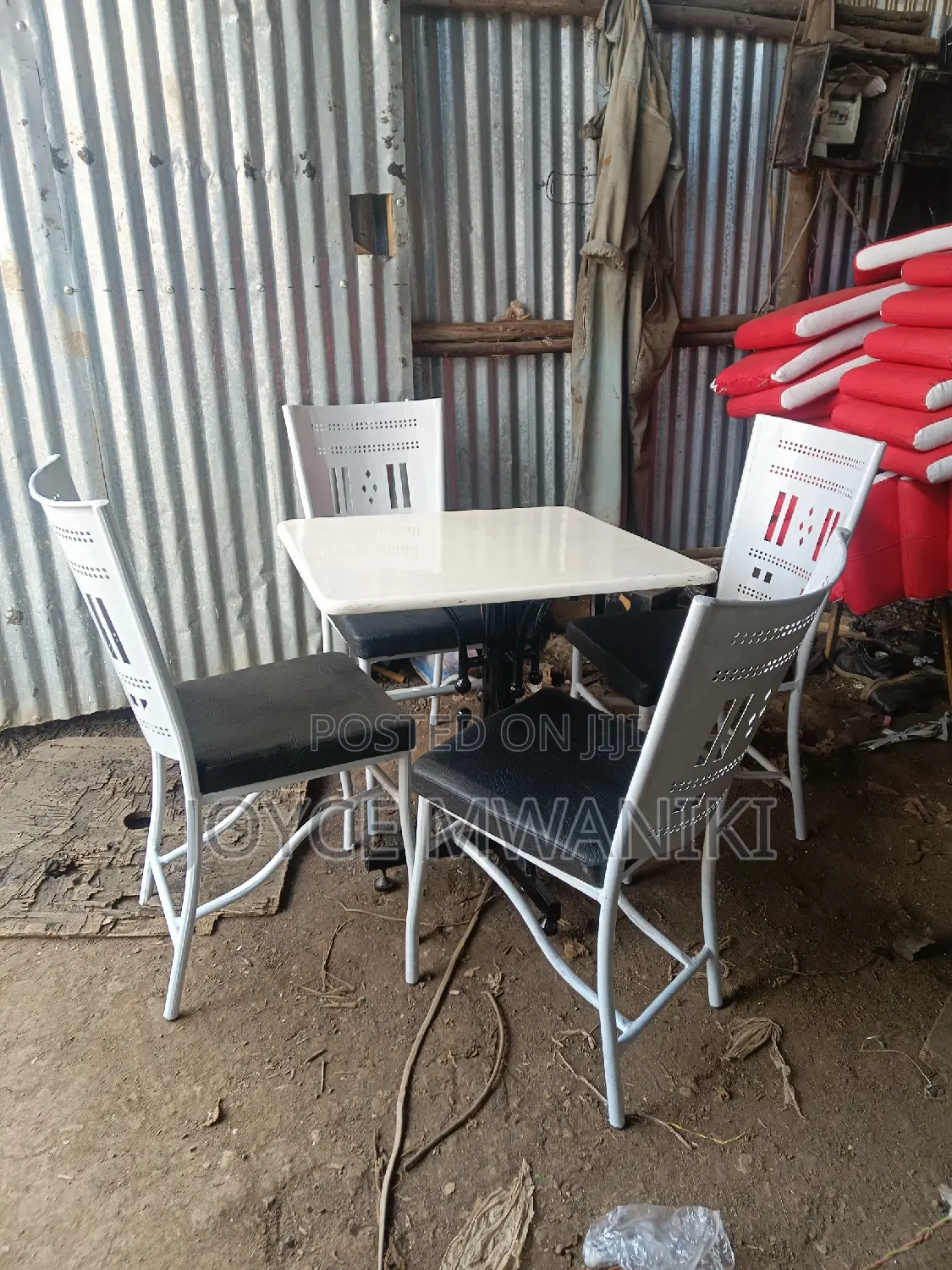 Restaurant Set, Powder Coated White 