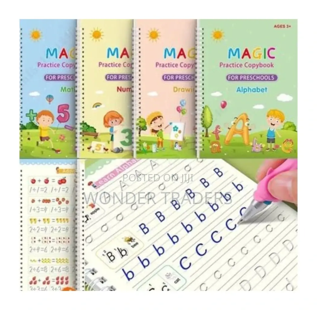 4pcs Sank Magic Practice Copybook for Kids> <