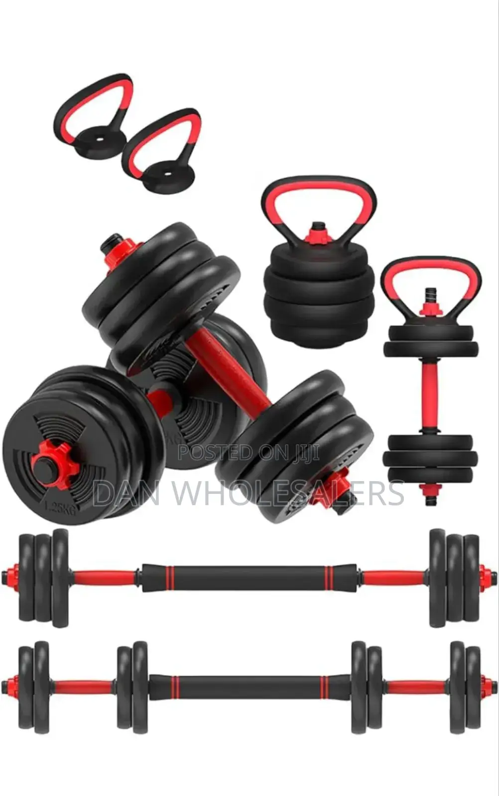 50kg 6in1 Dumbbell/Kettlebell Kettlebell Barbell