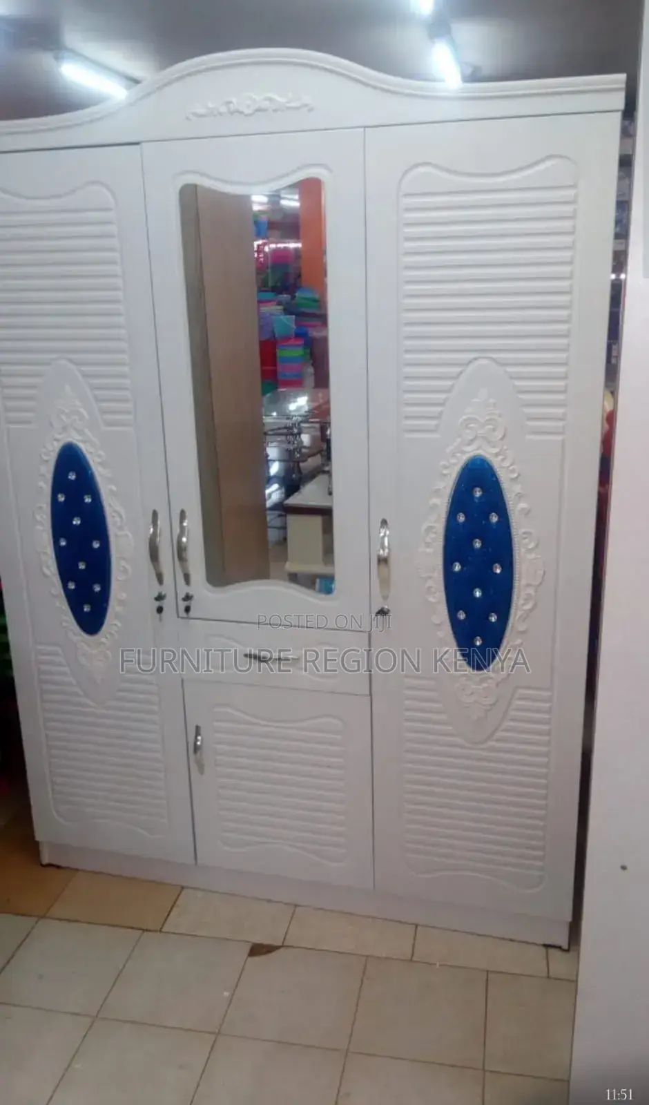Modern Four Door Wooden Wardrobe