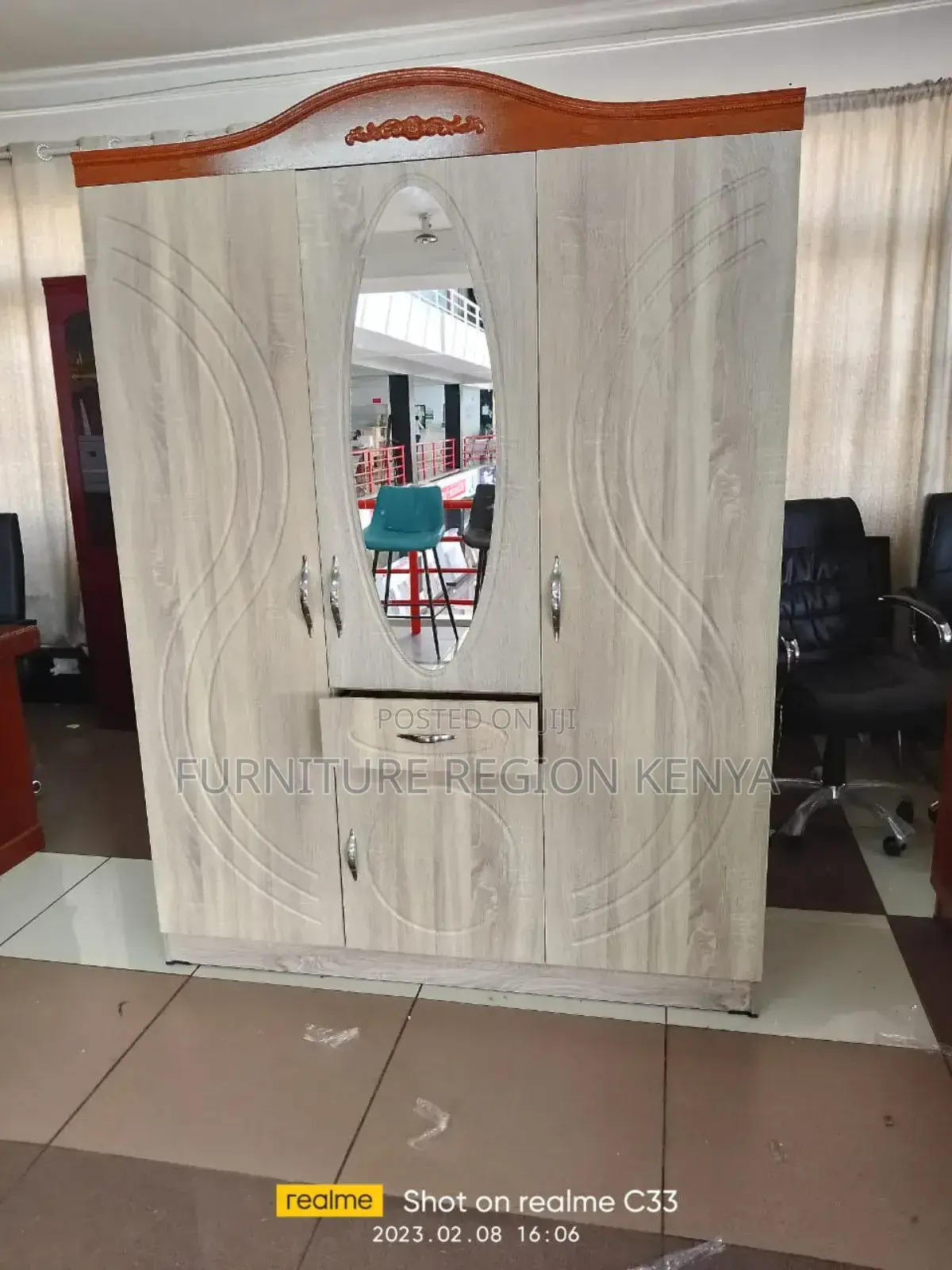 Modern Four Door Wooden Wardrobe