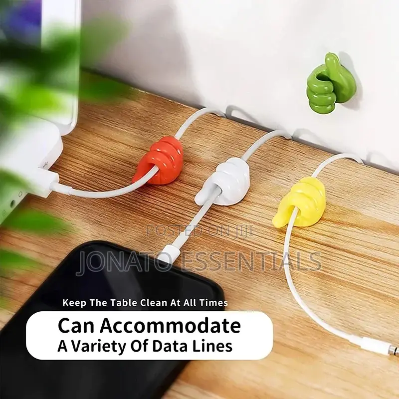 5pc Silicone Thumb Wall Hooks Set