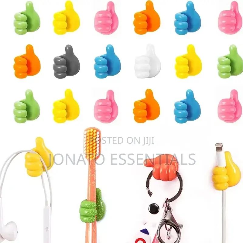 5pc Silicone Thumb Wall Hooks Set