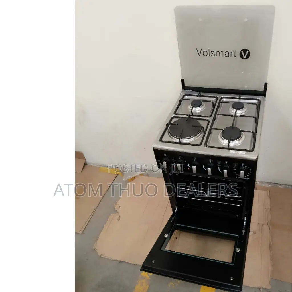 Black Volsmart 50*55 3+1 Standing Cooker With Electric Oven