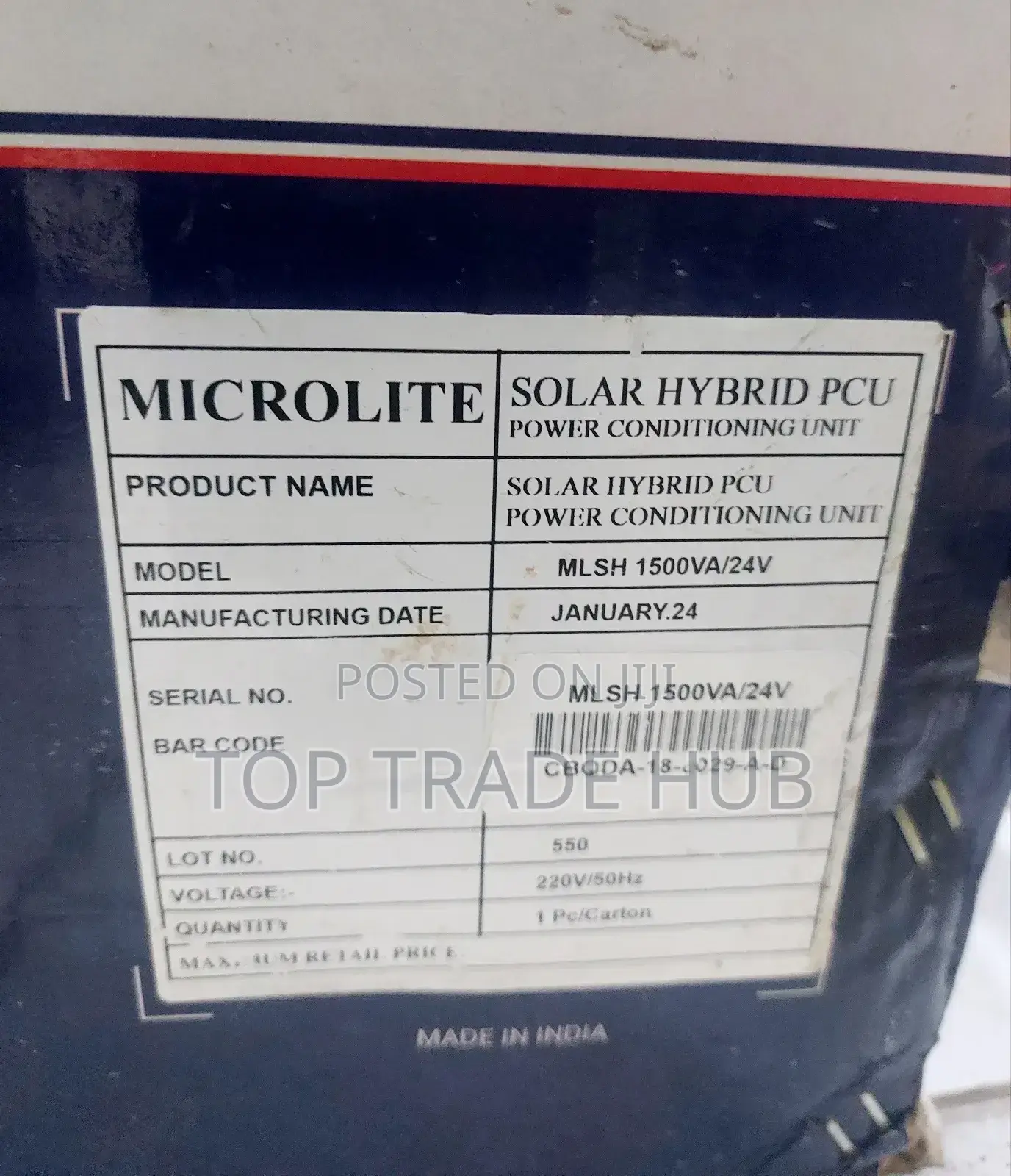 Microlite Solar Hybrid PCU 24v 1.5kva
