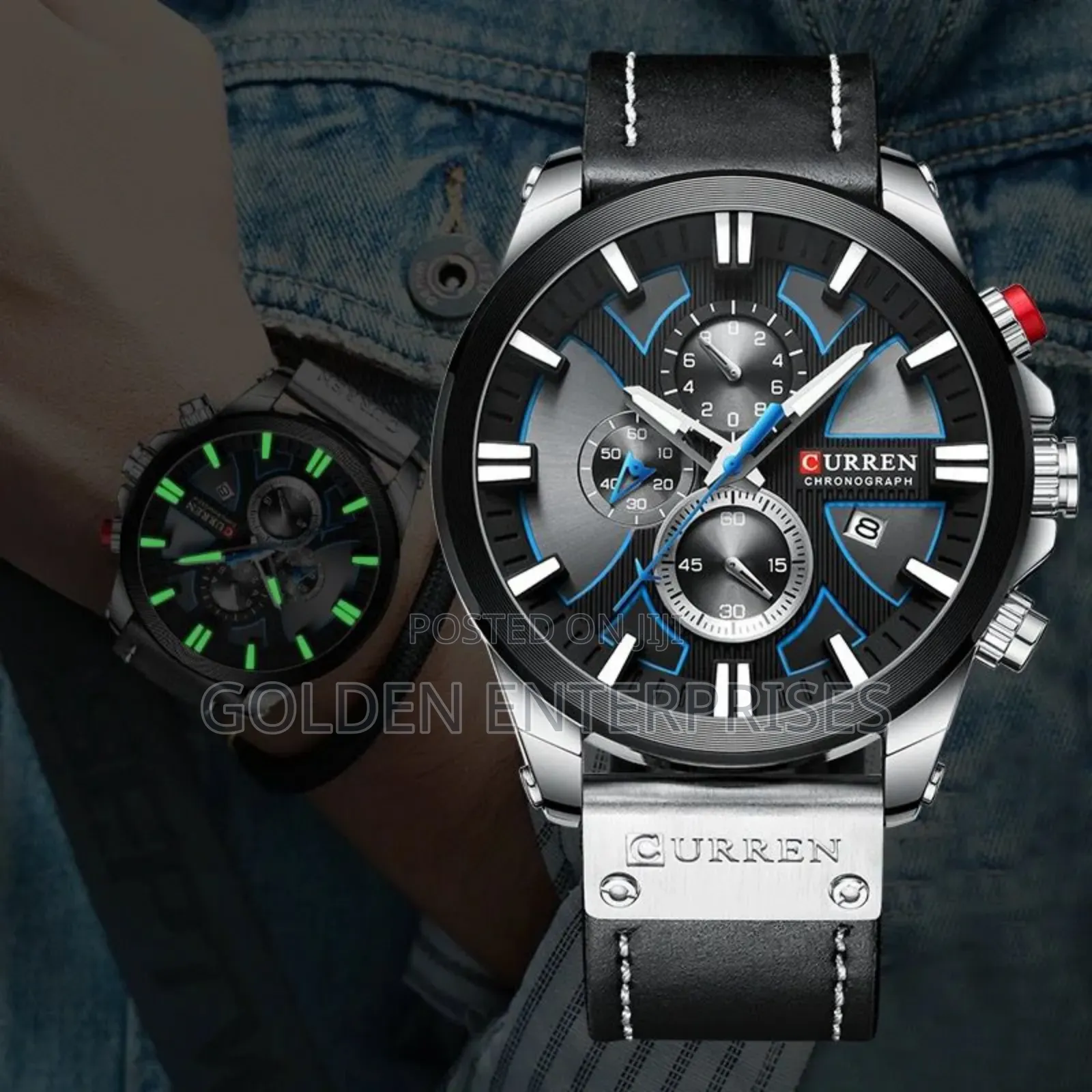 CURREN Chronograph Gents Watch Leather Strap