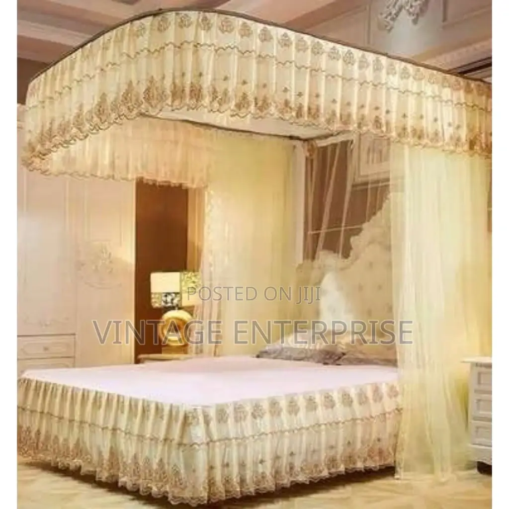 2 Stand Mosquito Net With Rails (Railnet)- Cream