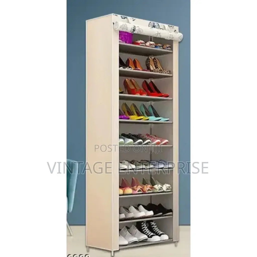 10 Layers Shoe Rack With Cover,
