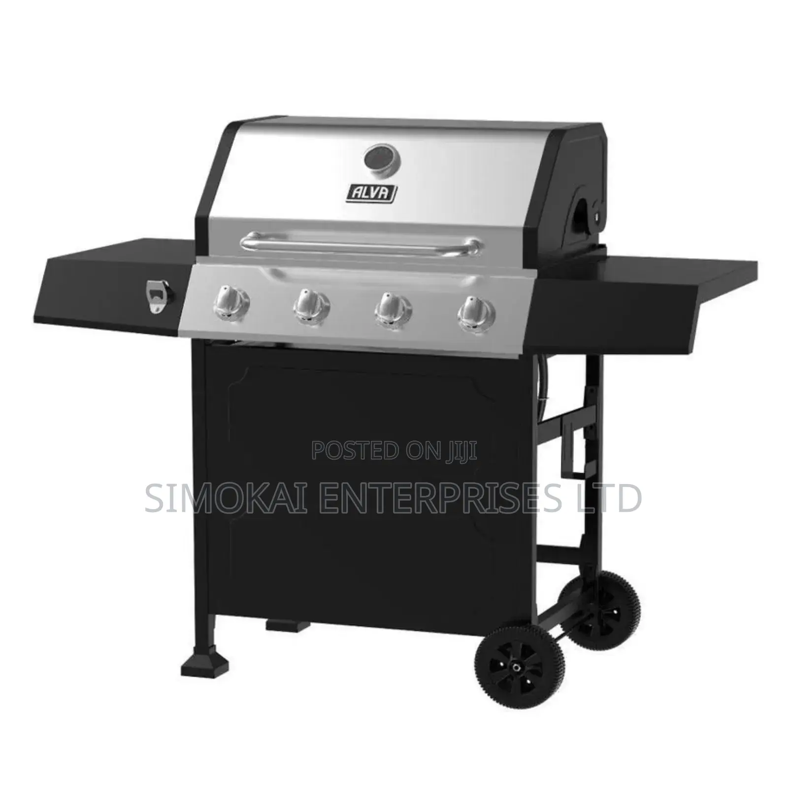 Super 4-Burner Stainless Steel Gas BBQ