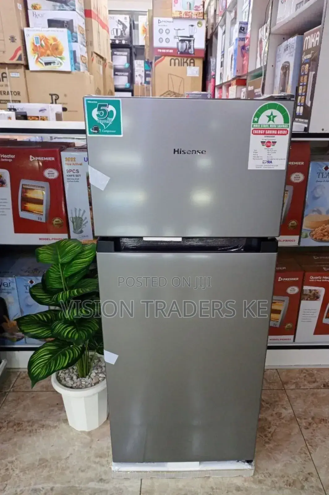 Hisense 154ltrs Double Door Fridge -Refrigerator