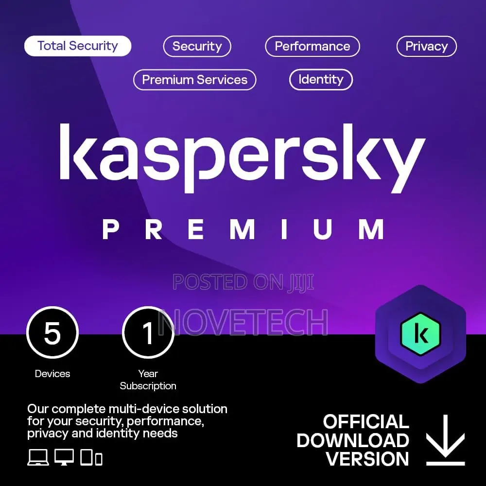 Kaspersky Premium Total Security 2024 | 5 Devices | 1 Year |