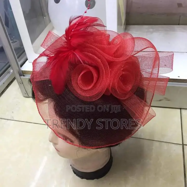 Elegant Red Wedding Fascinator