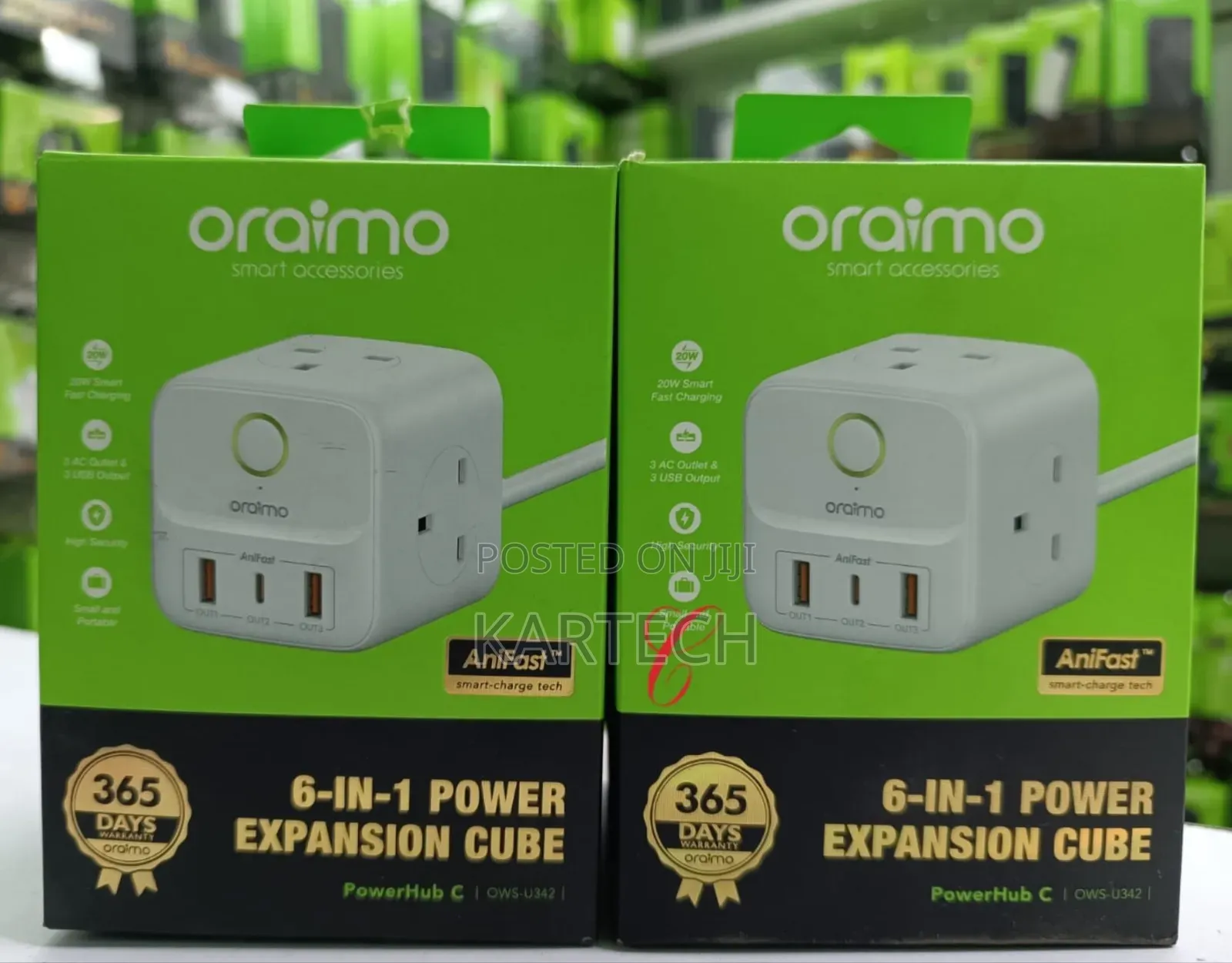 Oraimo Powerhub C 6 in 1 Power Expansion Cube