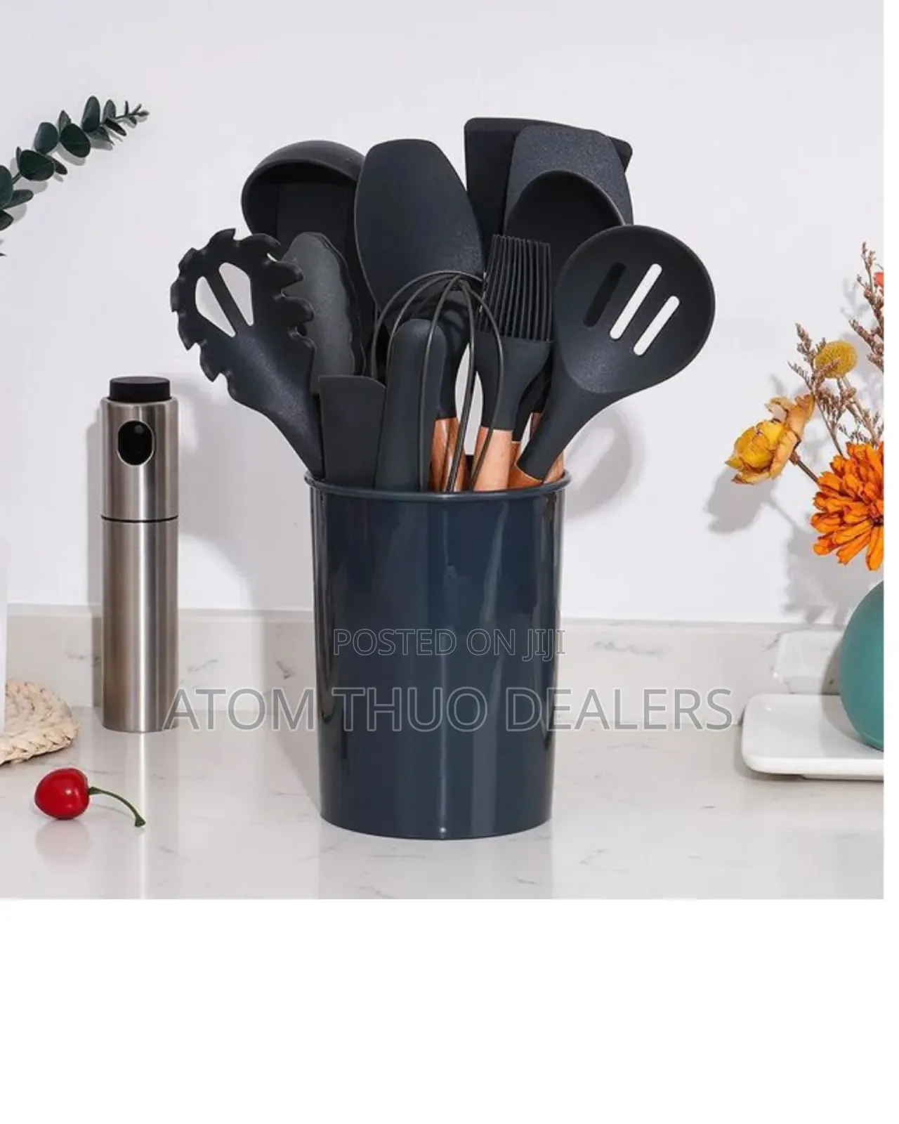 Silicone Spoon Set Black