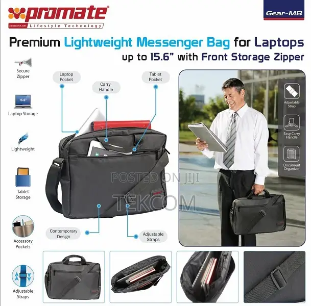 Promate Gear Mb Black Carry Case 15.6 Laptop Bag