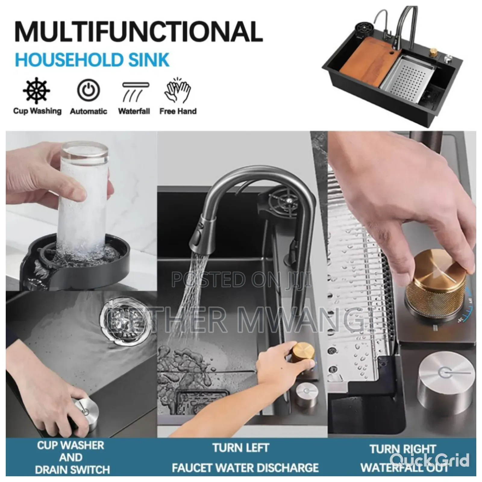 Multifunction- Waterfall Kitchen Sink in Kenya