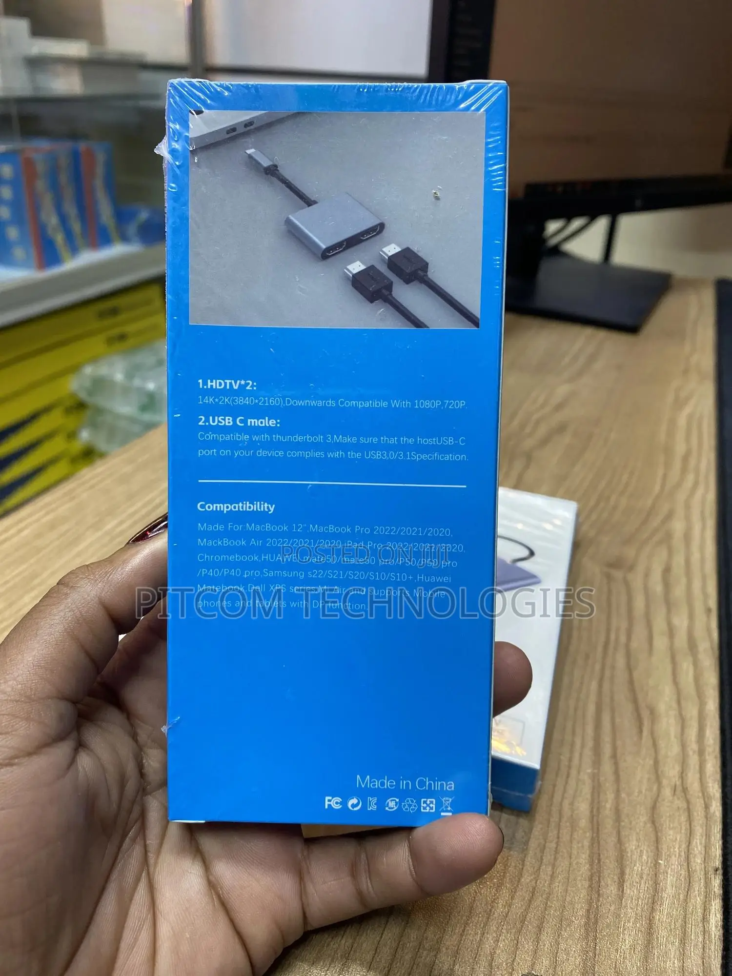 Type- C Hub 2 in 1 Adapter