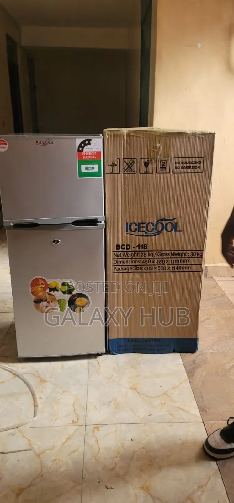 Icecool 118litres Double Door Refrigerator